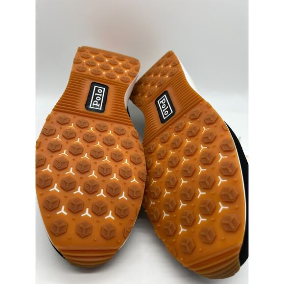 Polo Ralph Lauren Train 89 Black/White Sneakers Men's Size 14 NEW - Picture 4 of 12